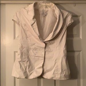 White vest with cinched waist
